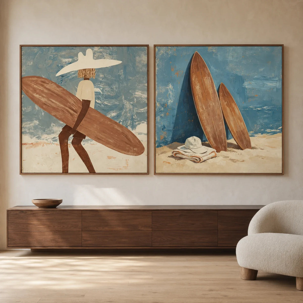 Vintage Americana Art | Waiting For The Swell