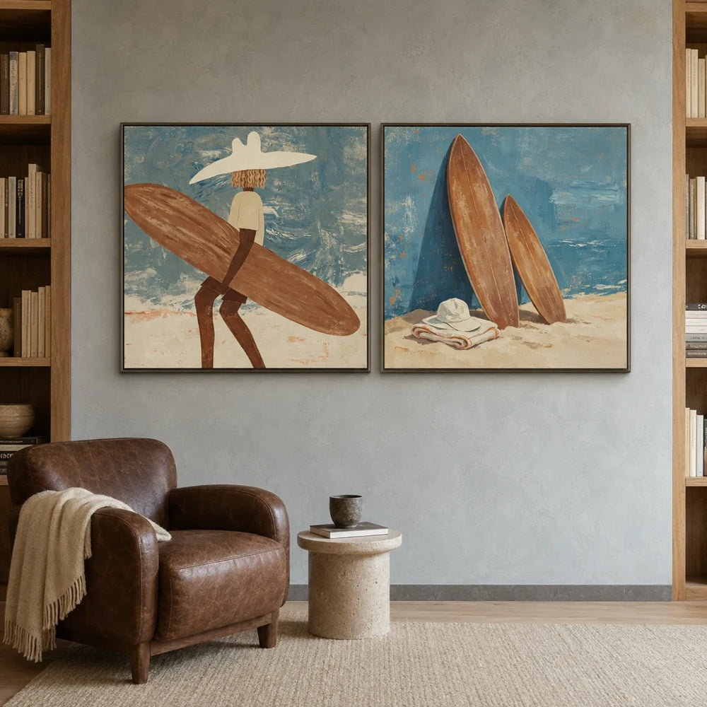 Coastal Figurative Art | Waiting For The Swell
