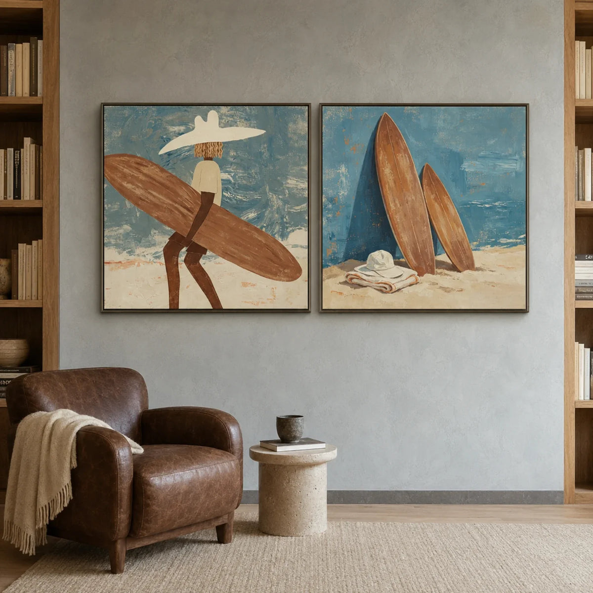 Vintage Americana Art | Waiting For The Swell