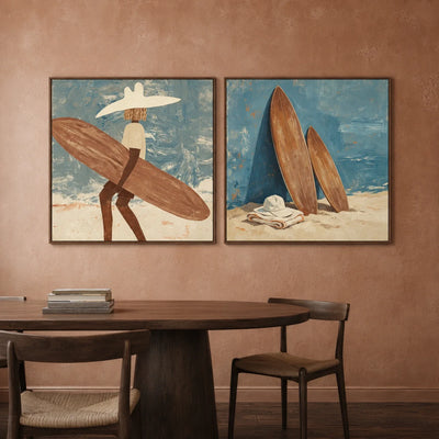 Vintage Americana Art | Waiting For The Swell