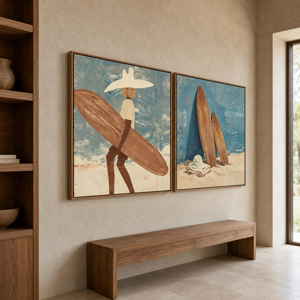Vintage Americana Art | Waiting For The Swell