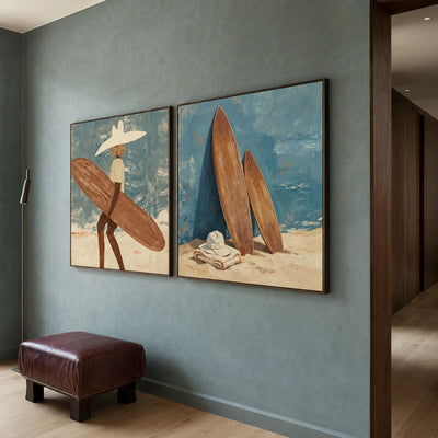 Vintage Americana Art | Waiting For The Swell