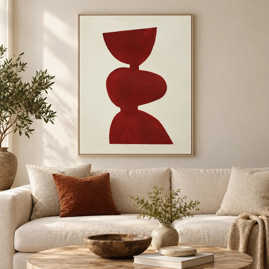 Modern Art | A Balance in Vermilion