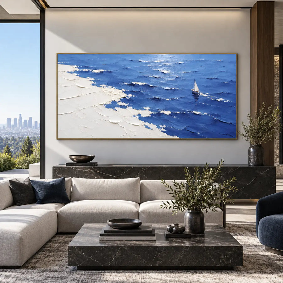 Sailboat Art | A Sail Beyond the White Margin