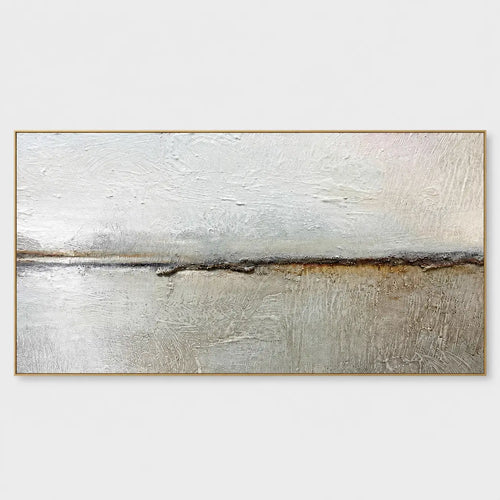 Minimalist Art | An Ochre Line in the Mist