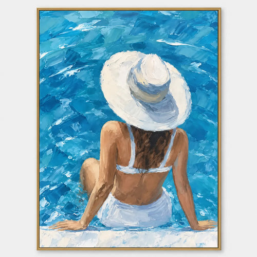 Poolside Art | Beneath a Sunhat Brim
