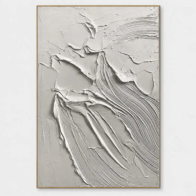 Contours After the Rain: Rounded pale patches overlap two long grooved sweeps that curve downward
