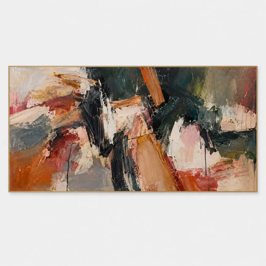 Abstract Art | Copper Angle in Deep Green