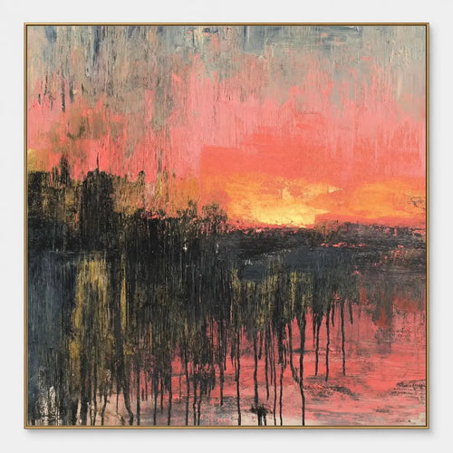 Abstract Art | Coral Afterglow