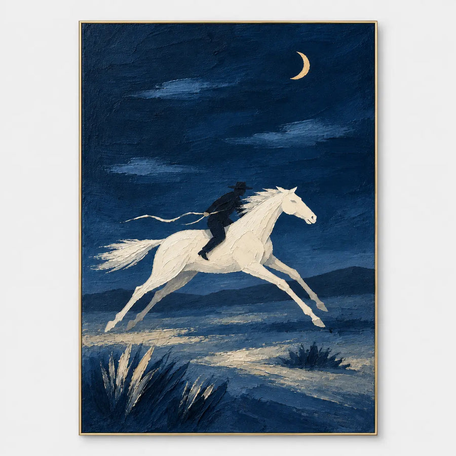 Western Heritage Art | Gallop Under a Crescent