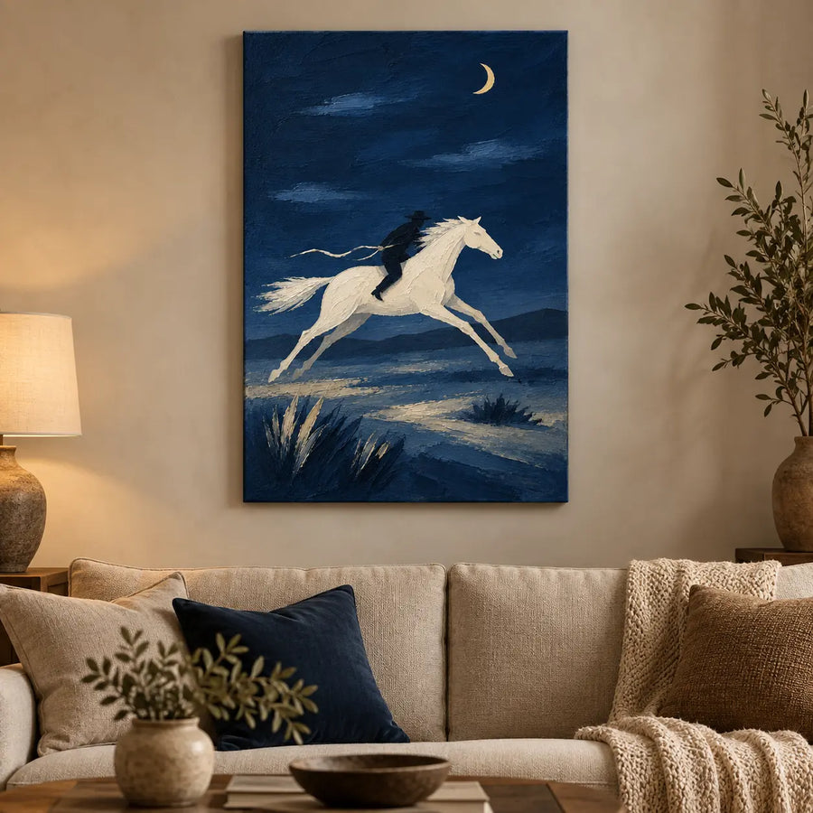 Western Heritage Art | Gallop Under a Crescent