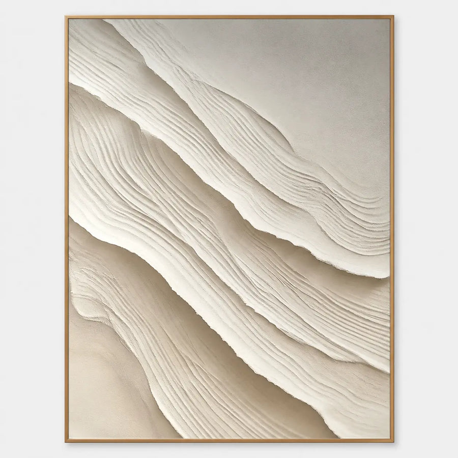 Textured Art | Ivory Folds Descending