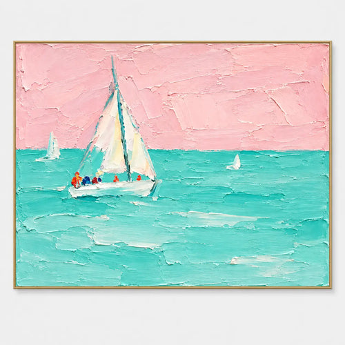 Sailboat Art | Rose Sky Regatta