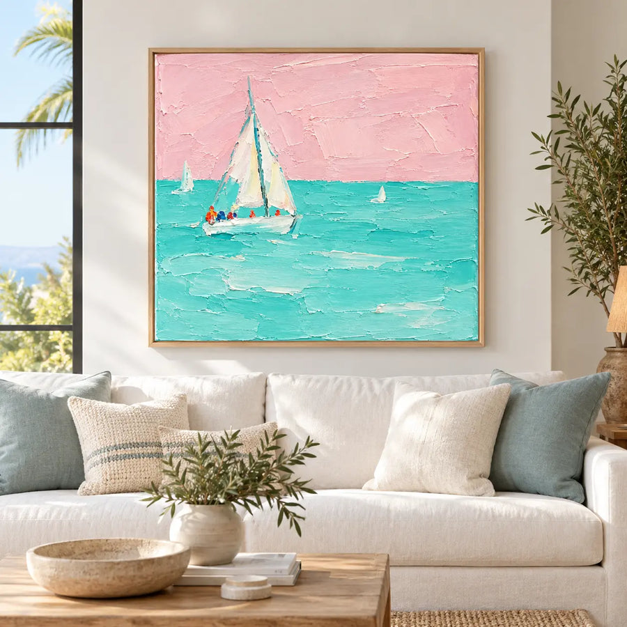 Sailboat Art | Rose Sky Regatta