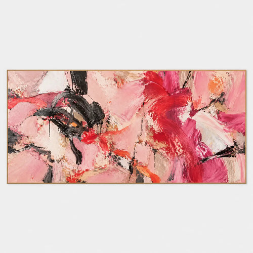 Expressionist Art | Scarlet Sweeps in Open Pink