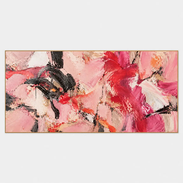 Expressionist Art | Scarlet Sweeps in Open Pink