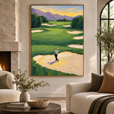 The Bunker Below the Peaks: between a stone fireplace and arched black window