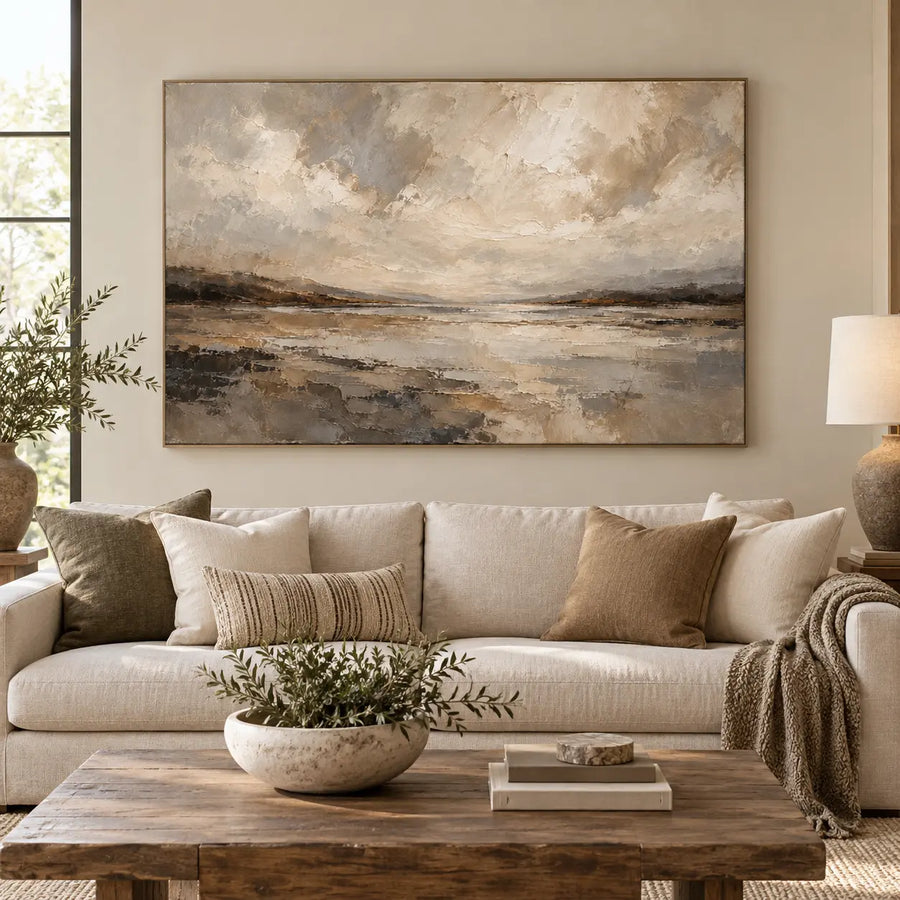 Seascape Art | The Shore Beneath the Clouds