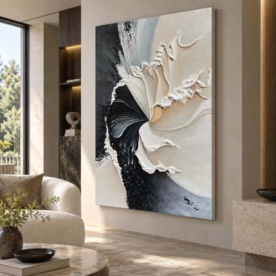 The Turning Point: angled beside a cream chair and a tall window with recessed shelving