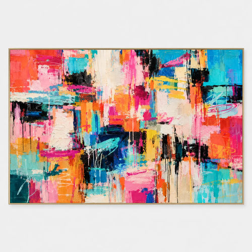Abstract Art | Turquoise Between Bright Blocks