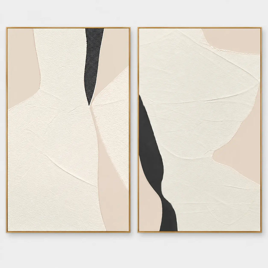 Minimalist Art | Two Openings in Cream