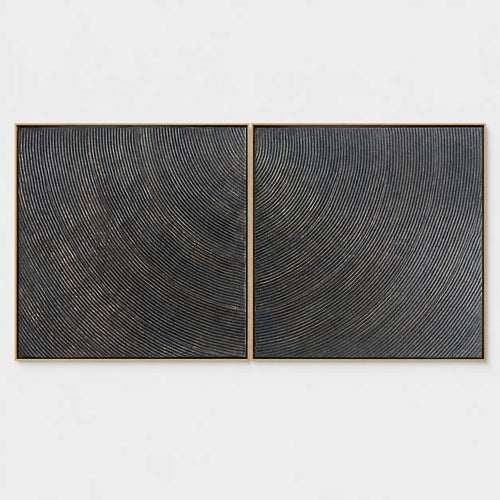 Minimalist Art | Two Rhythms in Charcoal