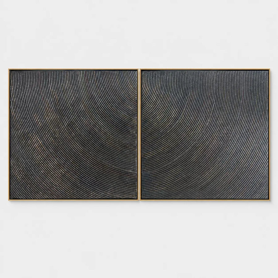 Minimalist Art | Two Rhythms in Charcoal
