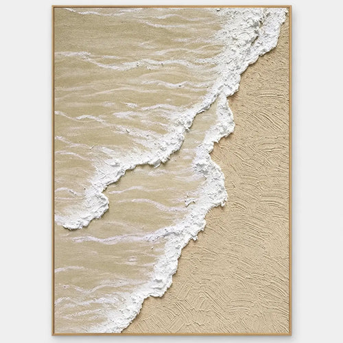 Beach Art | Two Tides on Pale Sand