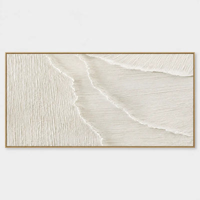 Where the Fine Lines Turn: Near-white abstract panoramic field divided by long curving seams